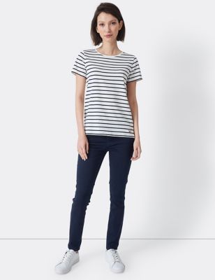 Crew Clothing Women's Skinny Jeans with Tencel - 10 - Dark Blue, Dark Blue