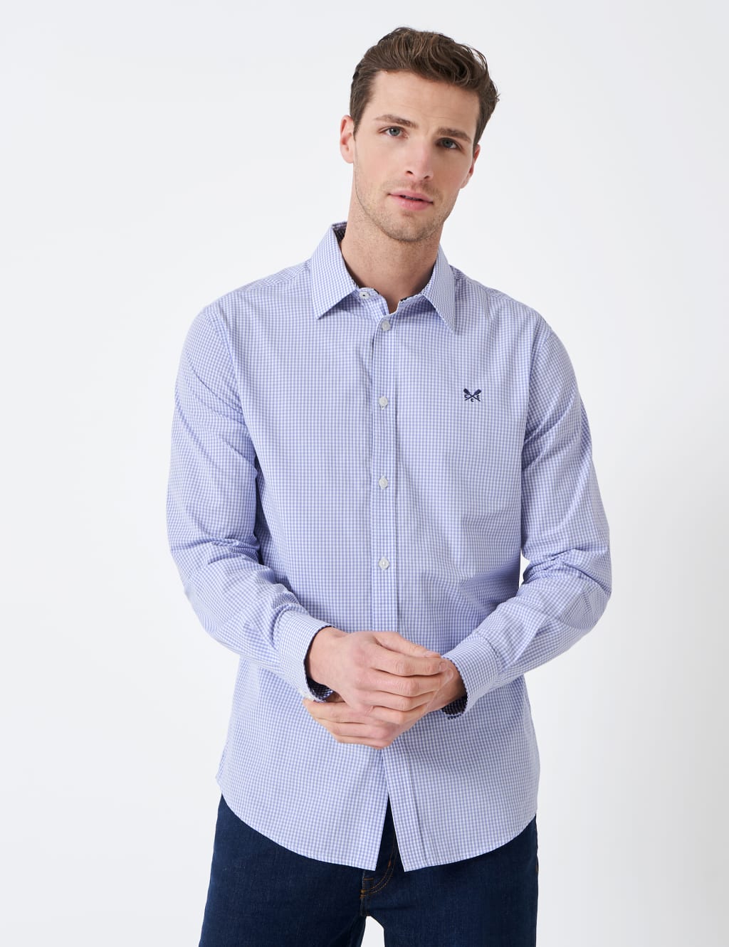 Regular Fit Pure Cotton Check Dress Shirt image 1
