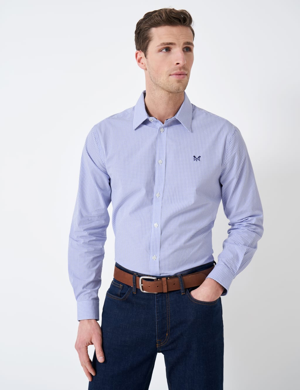 Regular Fit Pure Cotton Check Dress Shirt image 5