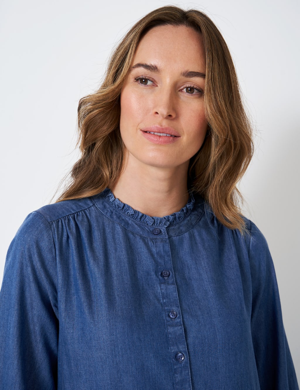 Tencel™ Denim Midi Tiered Shirt Dress image 4