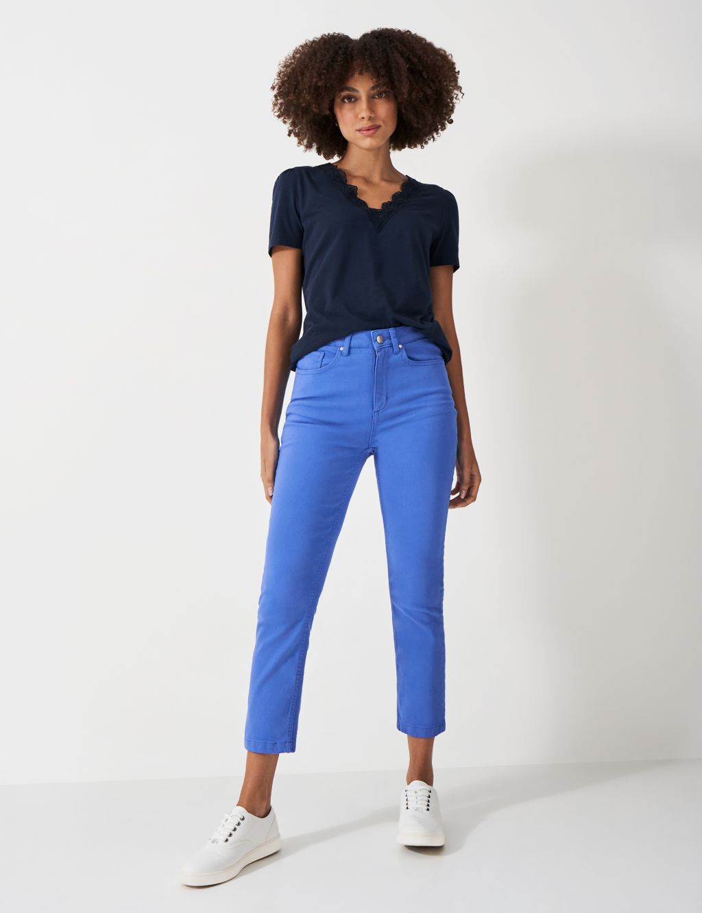 Mid Rise Skinny Cropped Jeans