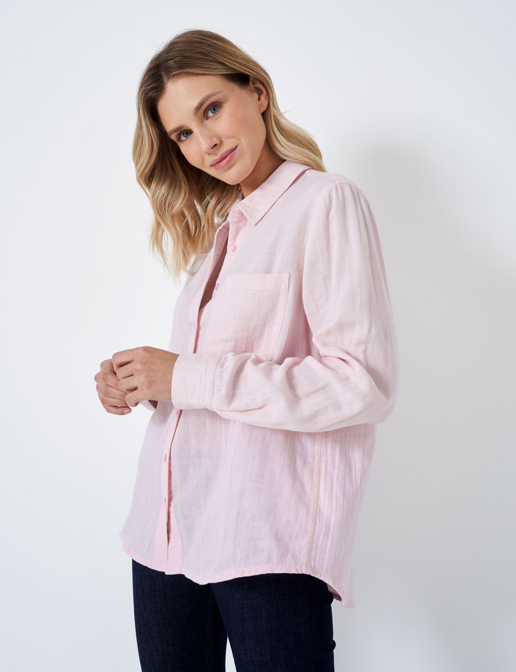 Pure Cotton Collared Relaxed Shirt image 1