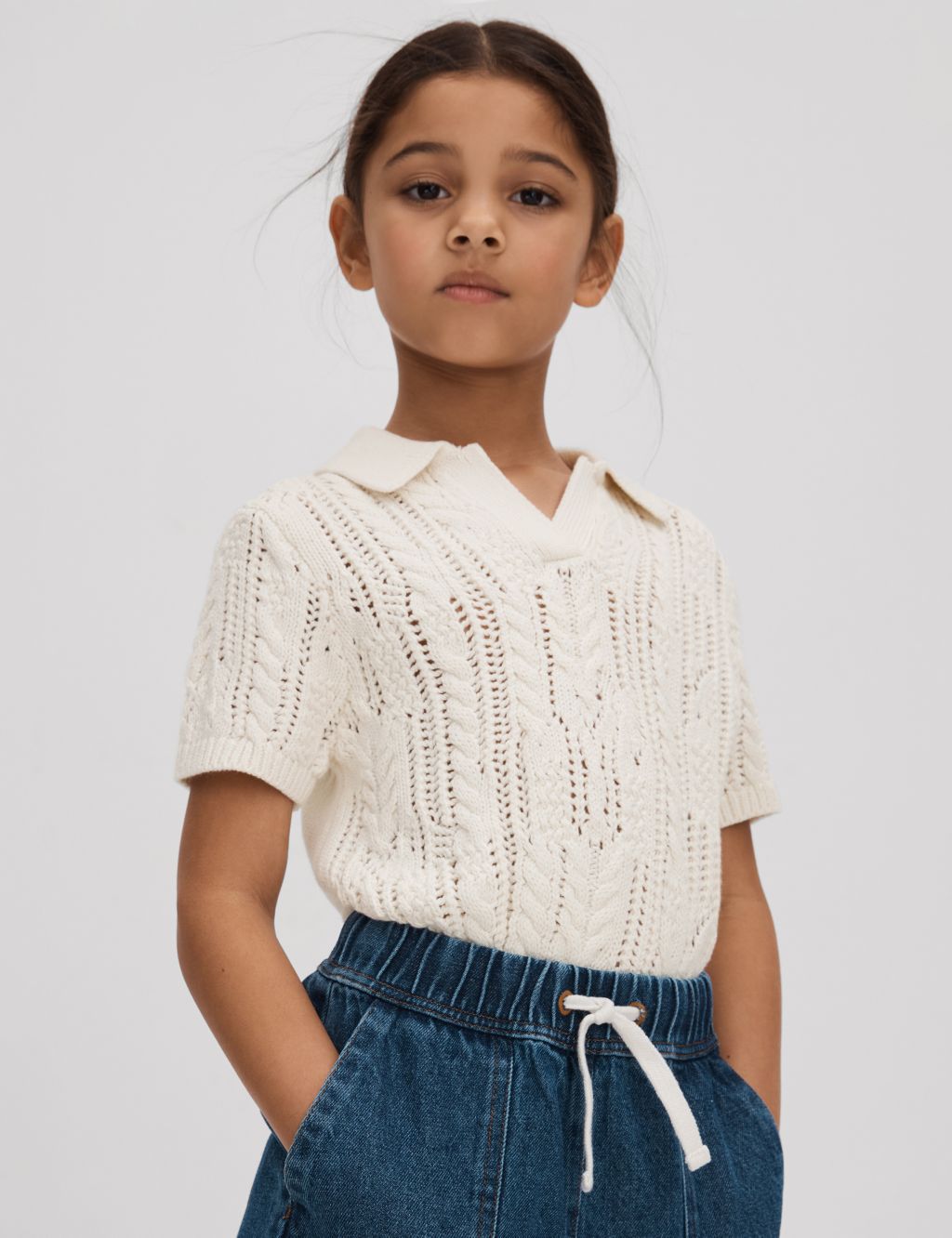 Cotton Rich Knitted Top (4-14 Yrs)