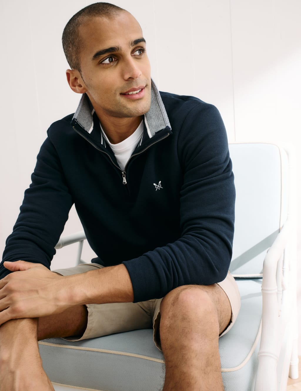 Cotton Rich Half Zip Sweatshirt image 3