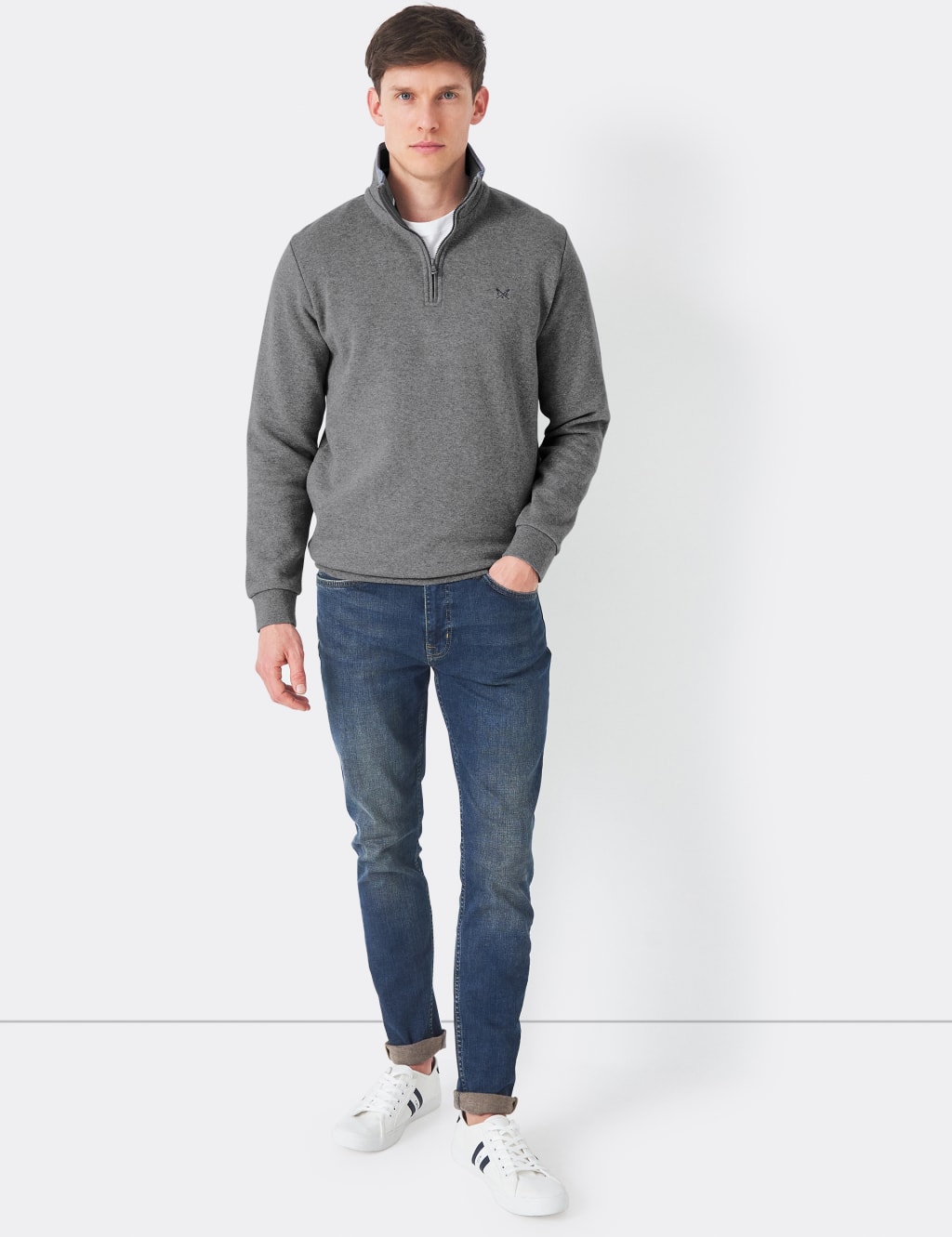 Cotton Rich Half Zip Sweatshirt image 2