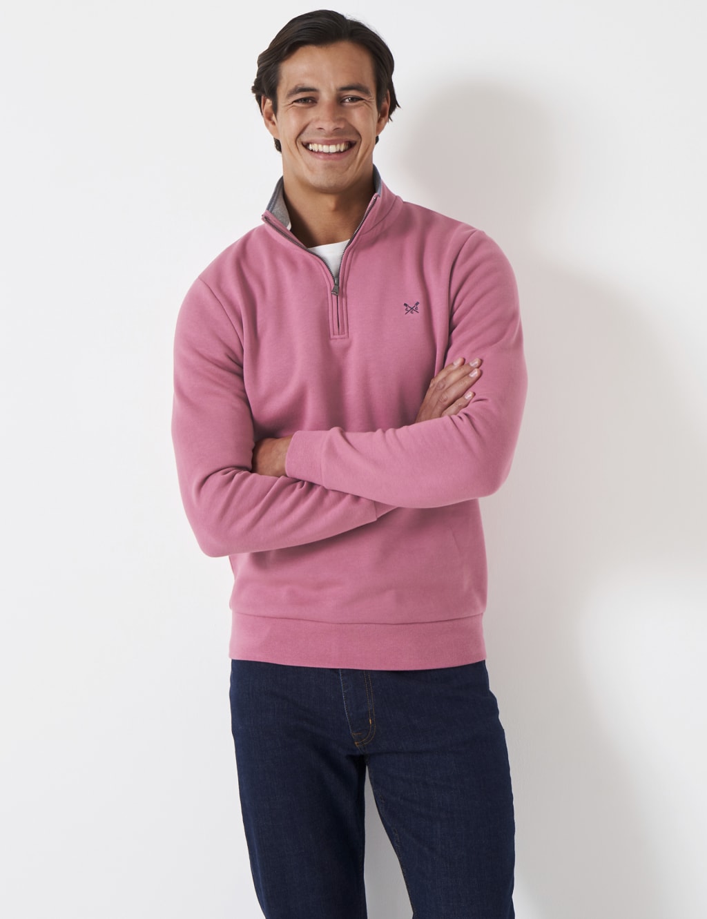 Cotton Rich Half Zip Sweatshirt image 1