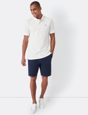 Crew Clothing Men's Organic Cotton Pique Polo Shirt - White, White