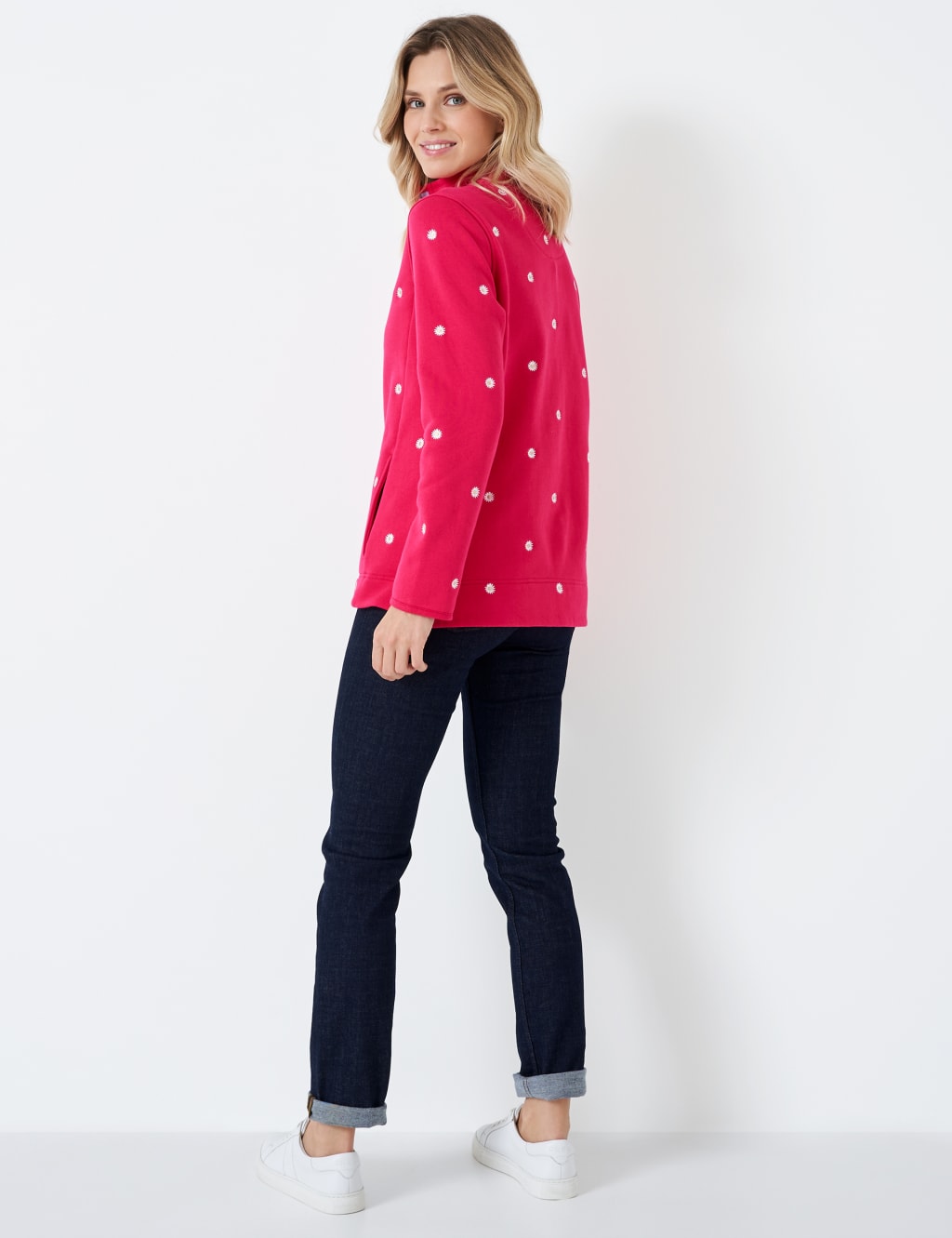 Cotton Rich Embroidered Floral Sweatshirt image 3