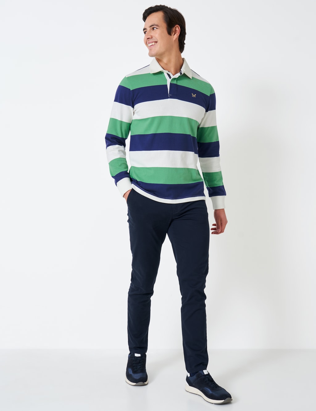 Pure Cotton Striped Long Sleeve Rugby Shirt image 2