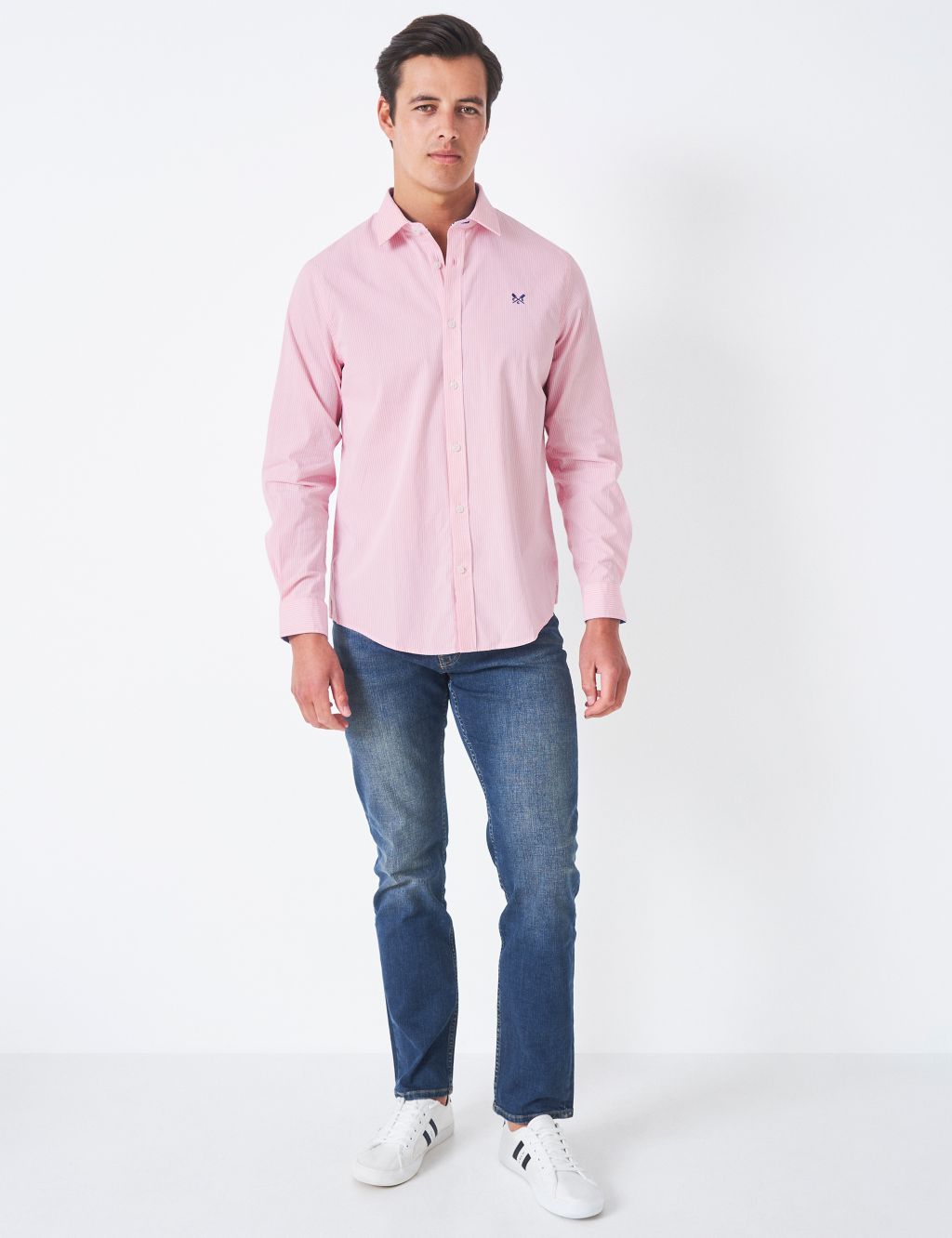 Regular Fit Pure Cotton Striped Poplin Shirt image 3