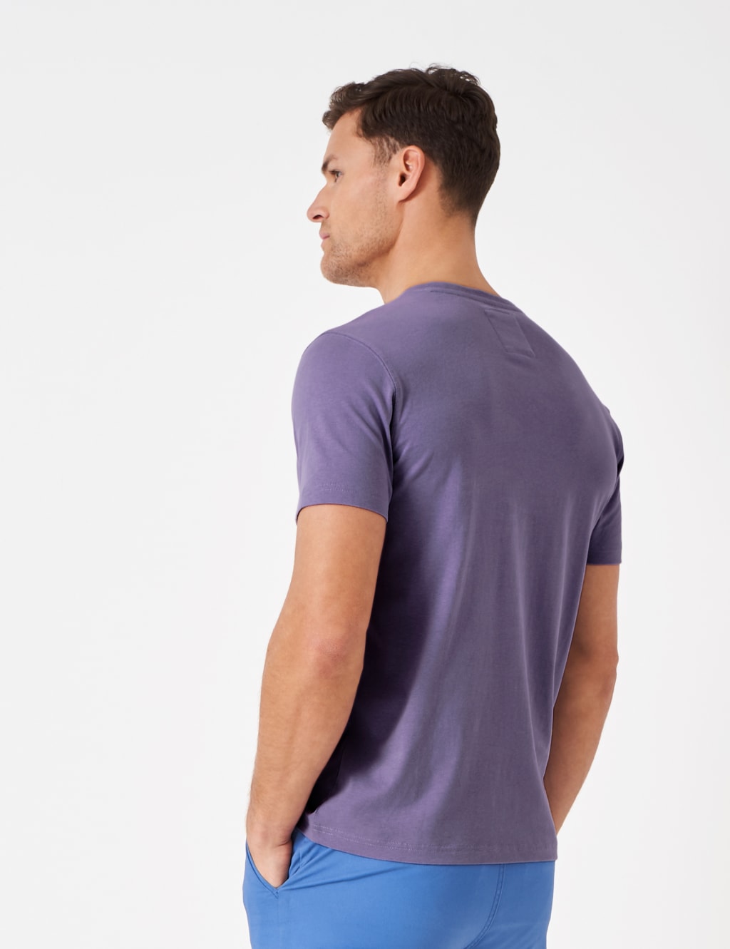 Pure Cotton Jersey Crew Neck T-Shirt image 3
