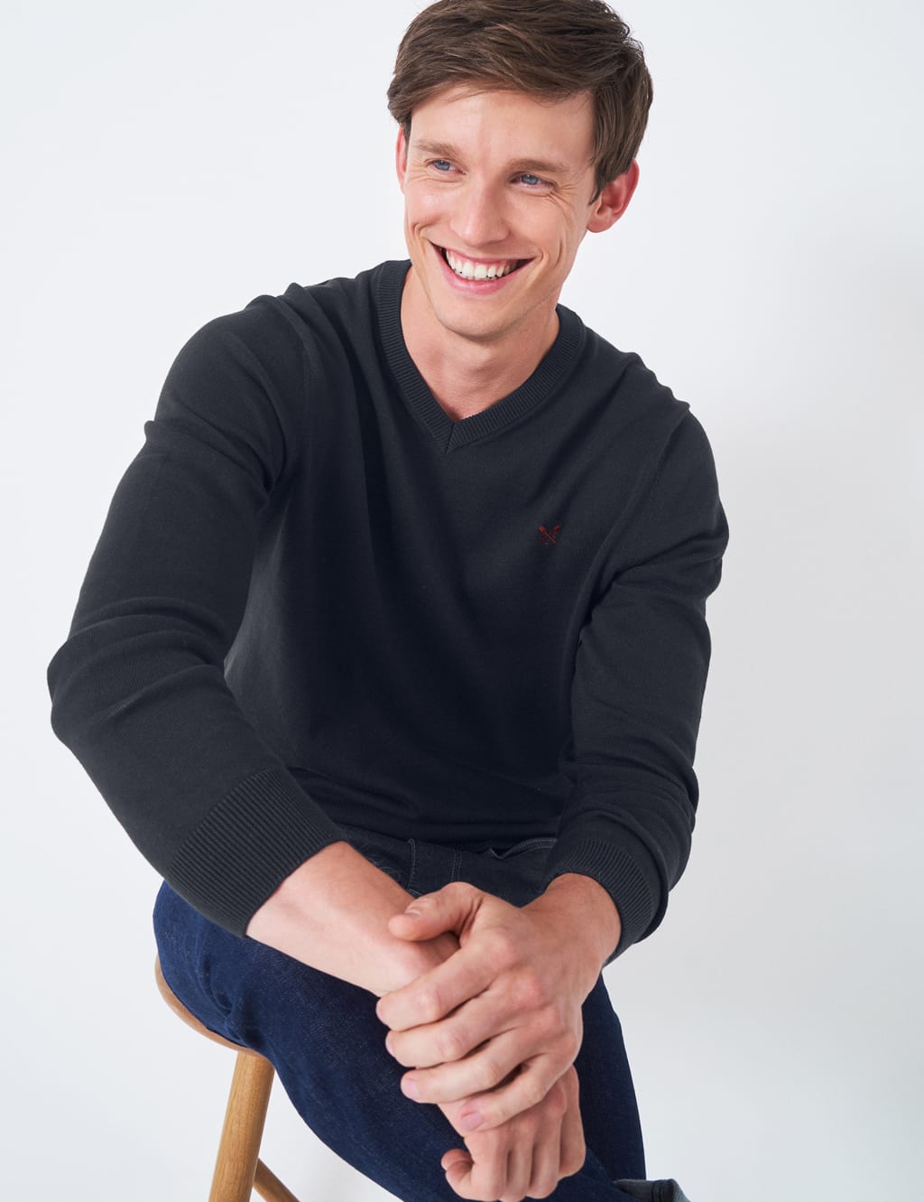 Plain black mens jumper deals