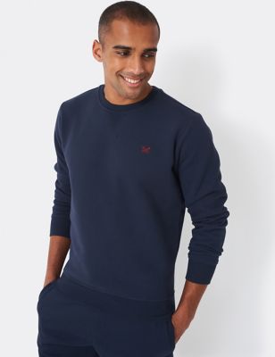 Cotton Rich Crew Neck Sweatshirt | Crew Clothing | M&S