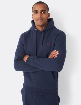 Crew Clothing Mens Cotton Rich Hoodie - M - Navy, Navy