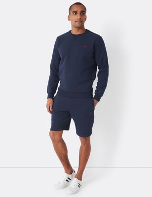 Crew Clothing Mens Jersey Sweat Shorts - Navy, Navy,Grey