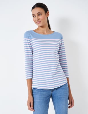 Pure Cotton Striped Top | Crew Clothing | M&S