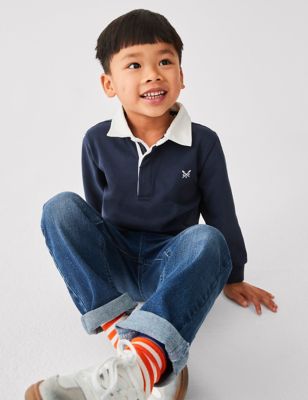 Crew Clothing Boy's Pure Cotton Rugby Top (3-12 Yrs) - 5-6 Y - Navy, Navy