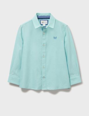 Crew Clothing Boy's Pure Cotton Oxford Shirt (3-12 Yrs) - 9-10Y - Mint, Mint