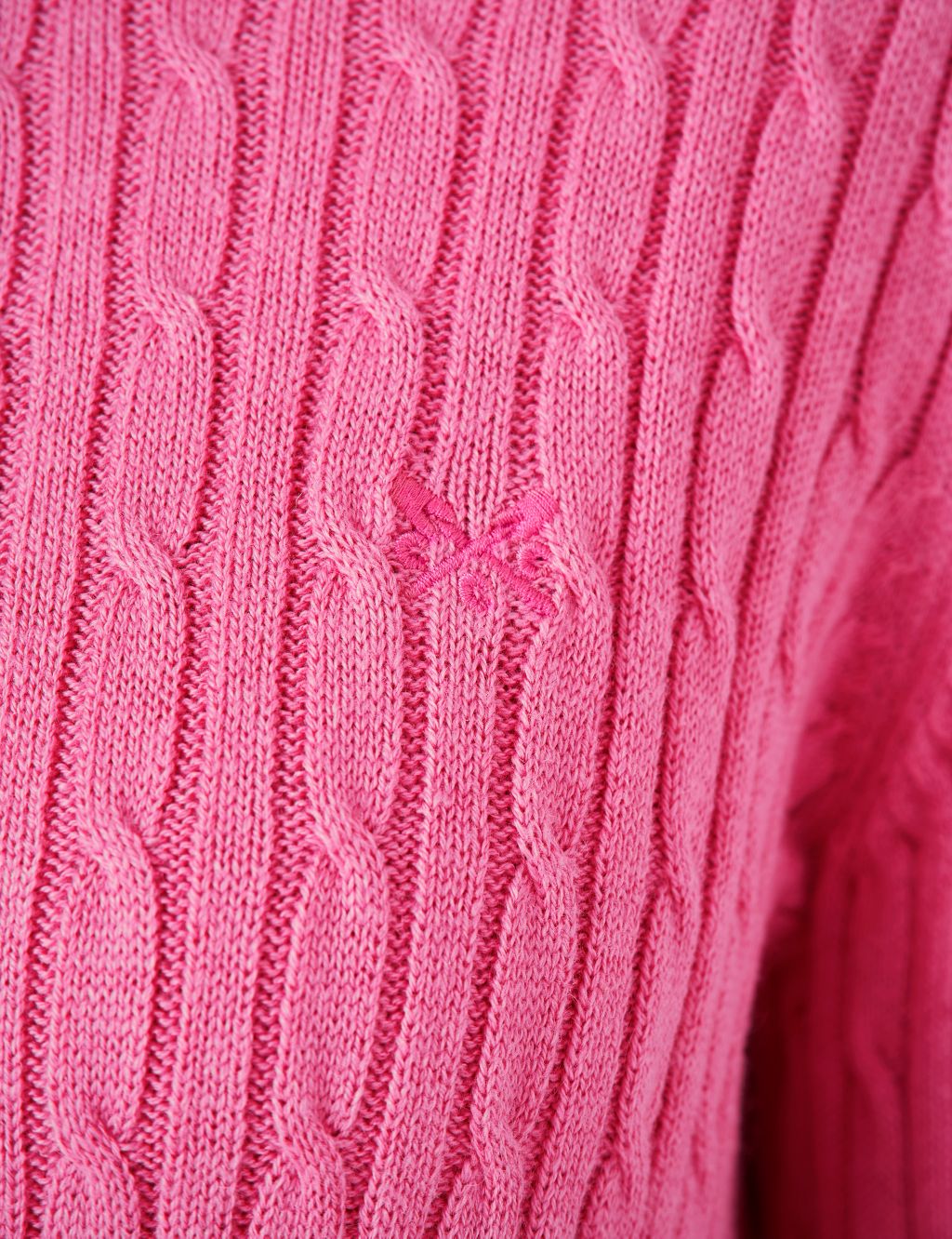 Cotton Rich Cable Knit Jumper with Cashmere image 5