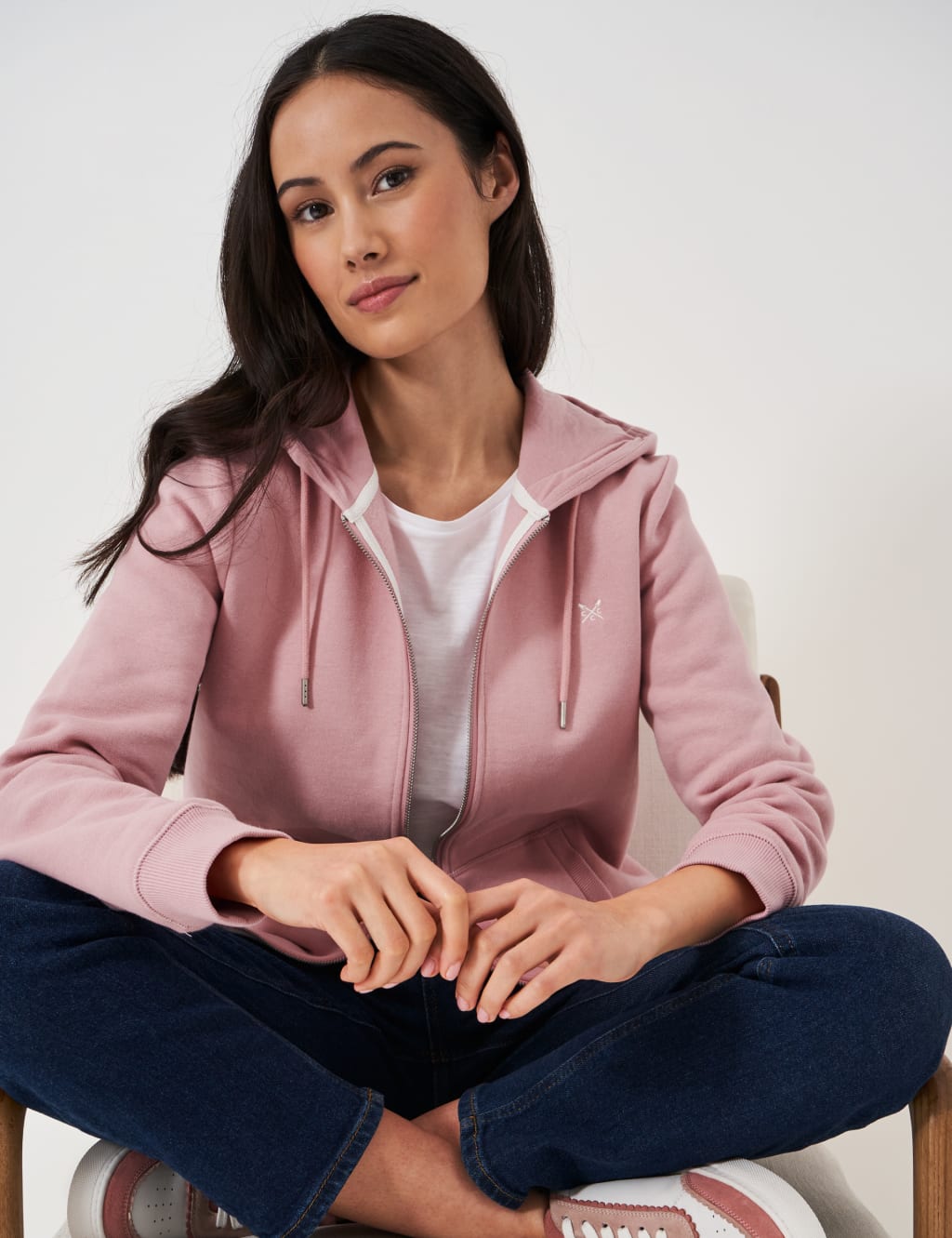 Cotton Rich Zip Up Hoodie image 1