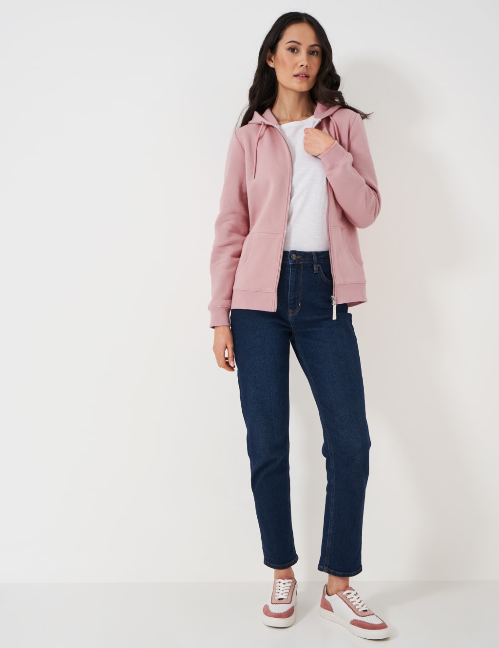 Cotton Rich Zip Up Hoodie image 3