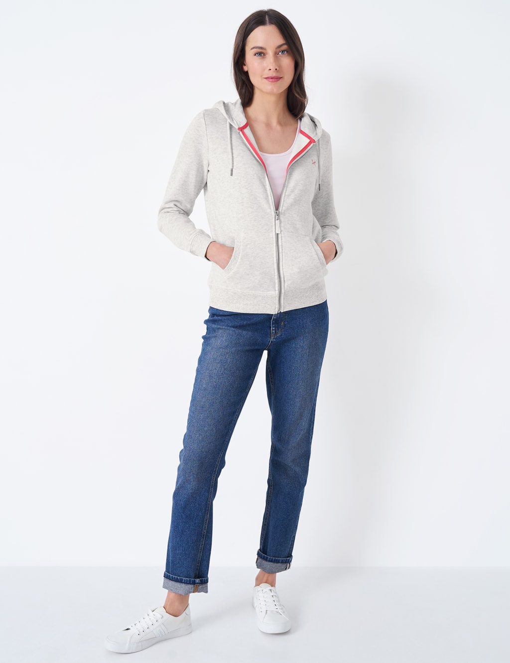 Cotton Rich Zip Up Hoodie image 2