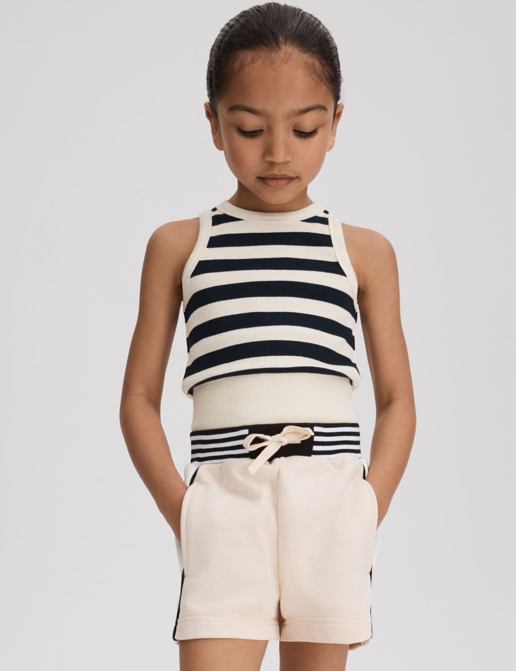 Cotton Rich Ribbed Striped Vest (4-14 Yrs)