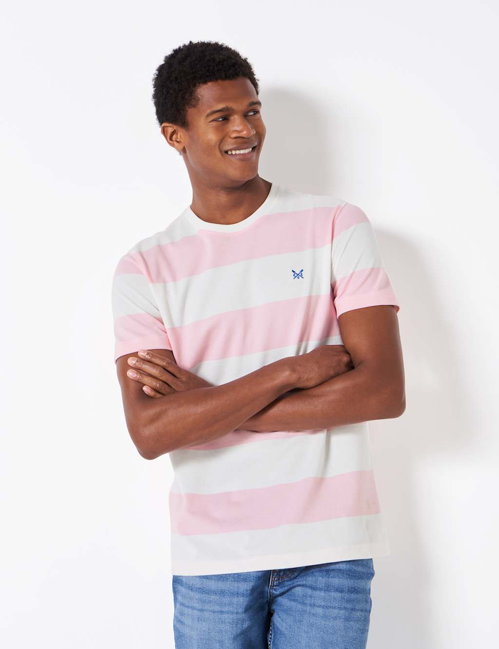 Pure Cotton Striped Pique T-Shirt image 1