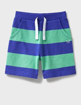 Crew Clothing Boy's Pure Cotton Striped Shorts (3-12 Yrs) - 8-9 Y - Navy Mix, Navy Mix