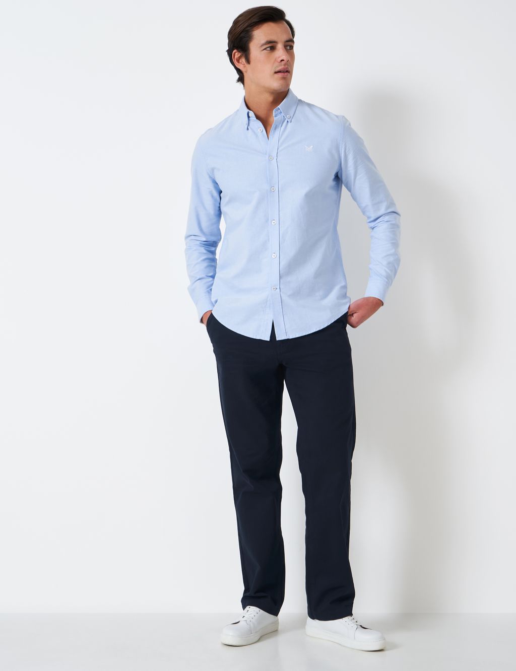 Straight Fit Pure Cotton Chinos image 1