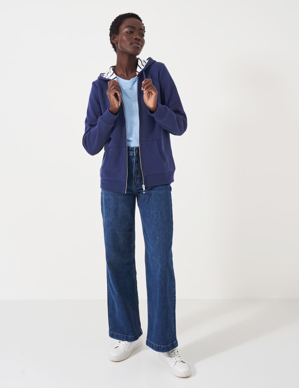Cotton Rich Zip Up Hoodie image 2
