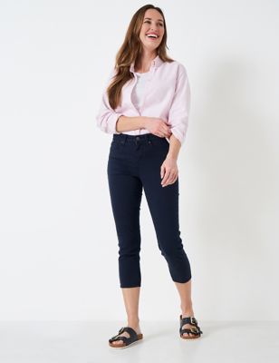 Crew Clothing Womens Straight Leg Cropped Jeans - 8 - Navy, Navy