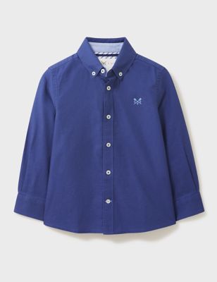 Crew Clothing Boys Pure Cotton Oxford Shirt (3-12 Yrs) - 5-6 Y - Navy, Navy
