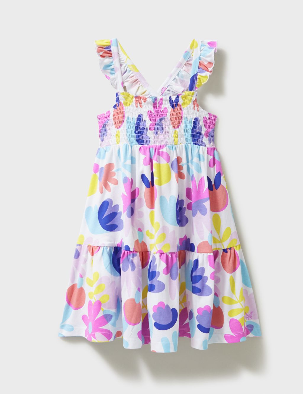 Pure Cotton Floral Shirred Sundress (3-12 Yrs)