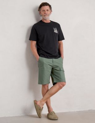 Seasalt Cornwall Men's Pure Cotton Graphic T-Shirt - L - Black, Black