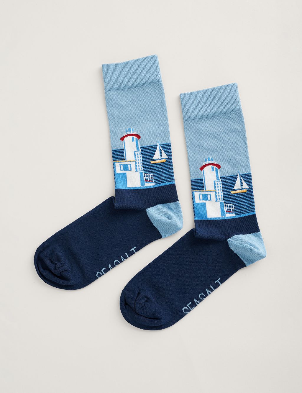 Lighthouse Cotton Rich Socks