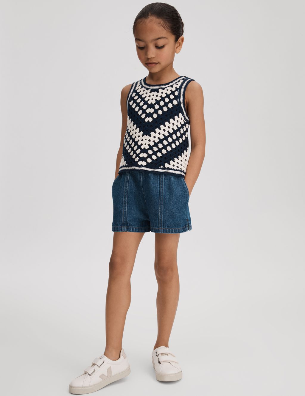 Pure Cotton Knitted Vest (4-14 Yrs)