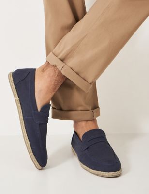 Crew Clothing Mens Canvas Loafers - 7 - Navy, Navy
