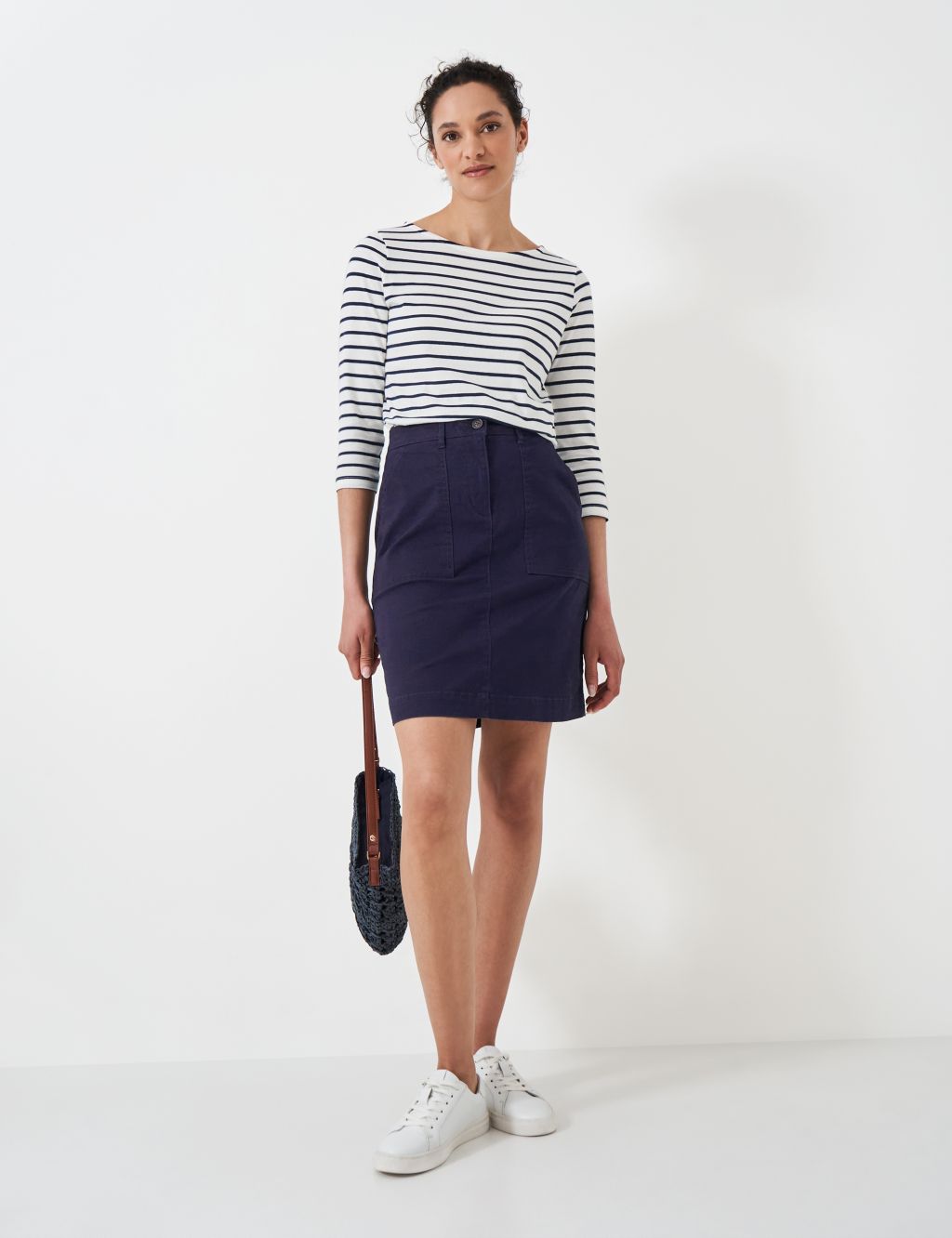 Cotton Rich Mini Utility Skirt