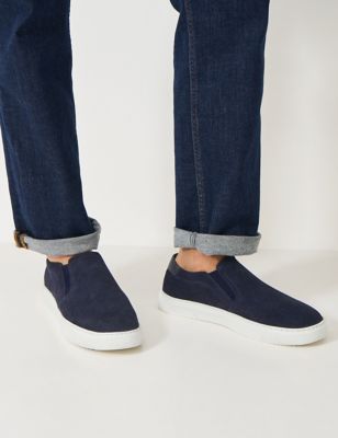Crew Clothing Mens Suede Trainers - 7 - Navy, Navy