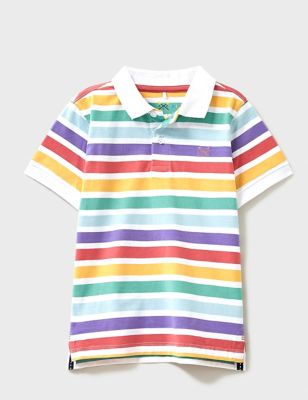 Crew Clothing Boys Pure Cotton Striped Polo Shirt (3-12 Yrs) - 10-11 - Multi, Multi