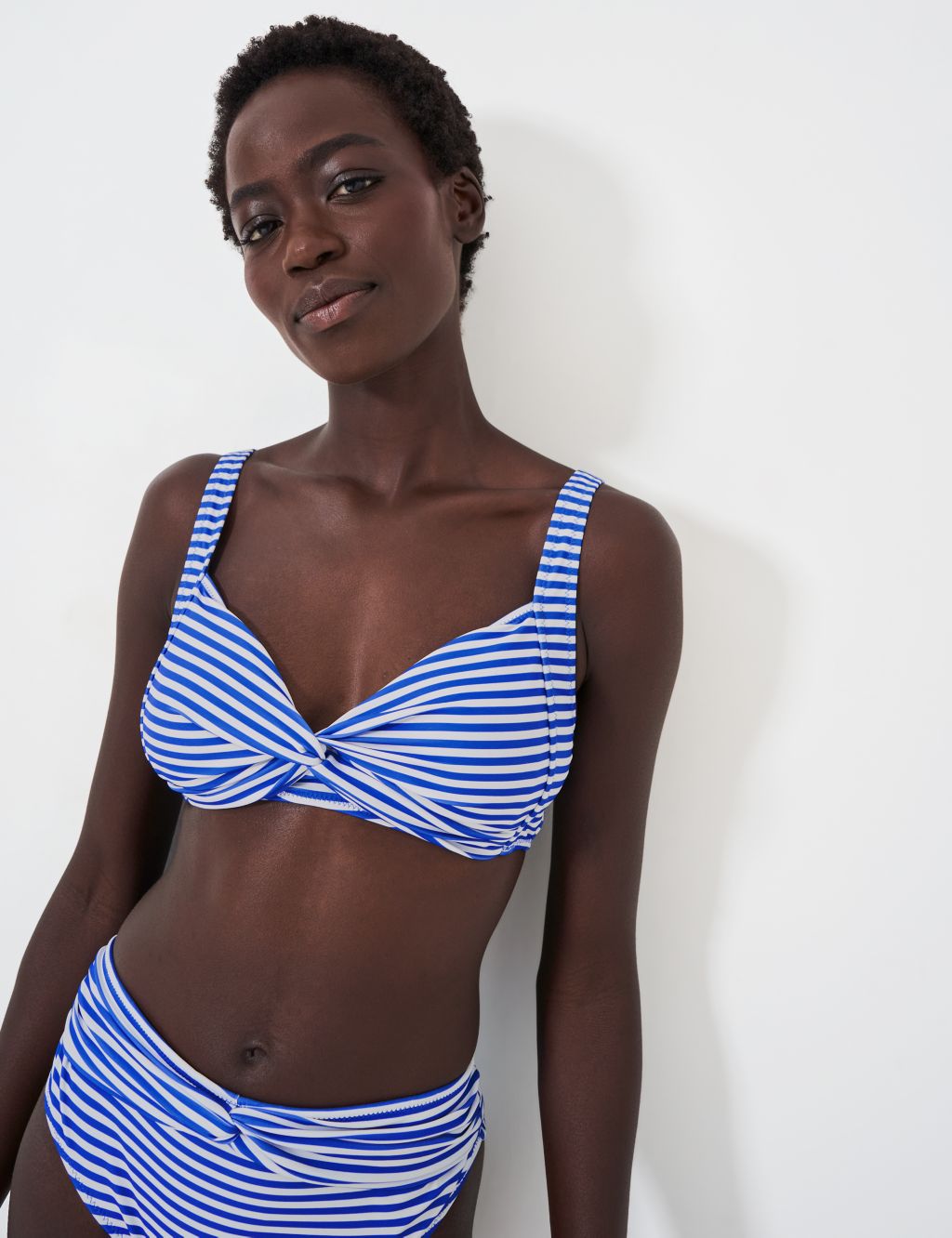 Striped Padded Triangle Bikini Top
