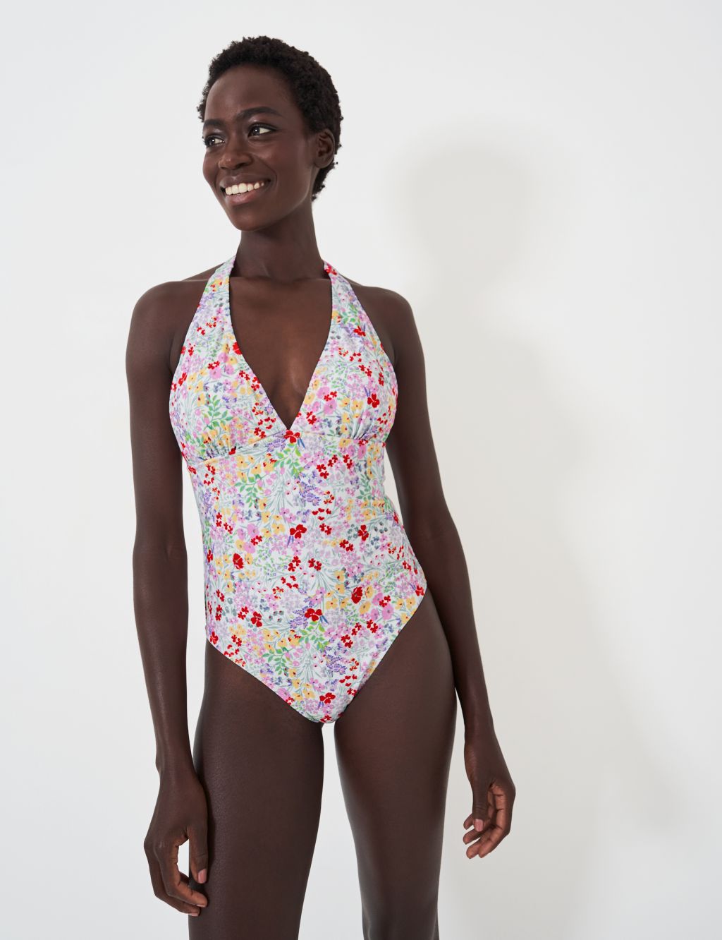 Floral Padded Plunge Swimsuit