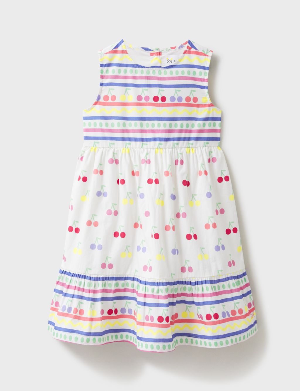 Pure Cotton Print Tiered Dress (3-12 Yrs)