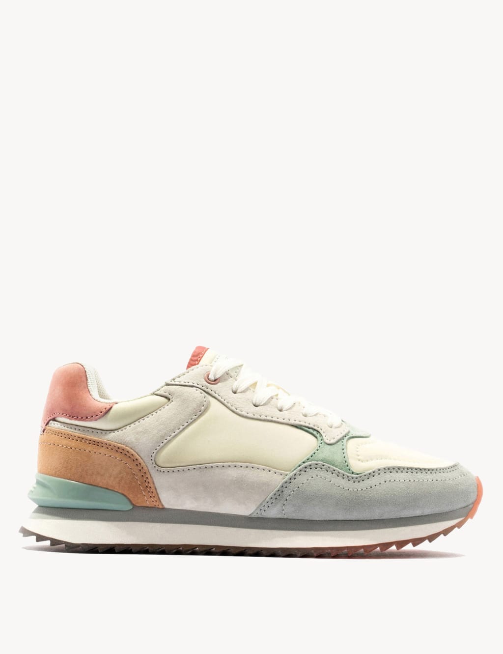 City Leather Lace Up Trainers image 1