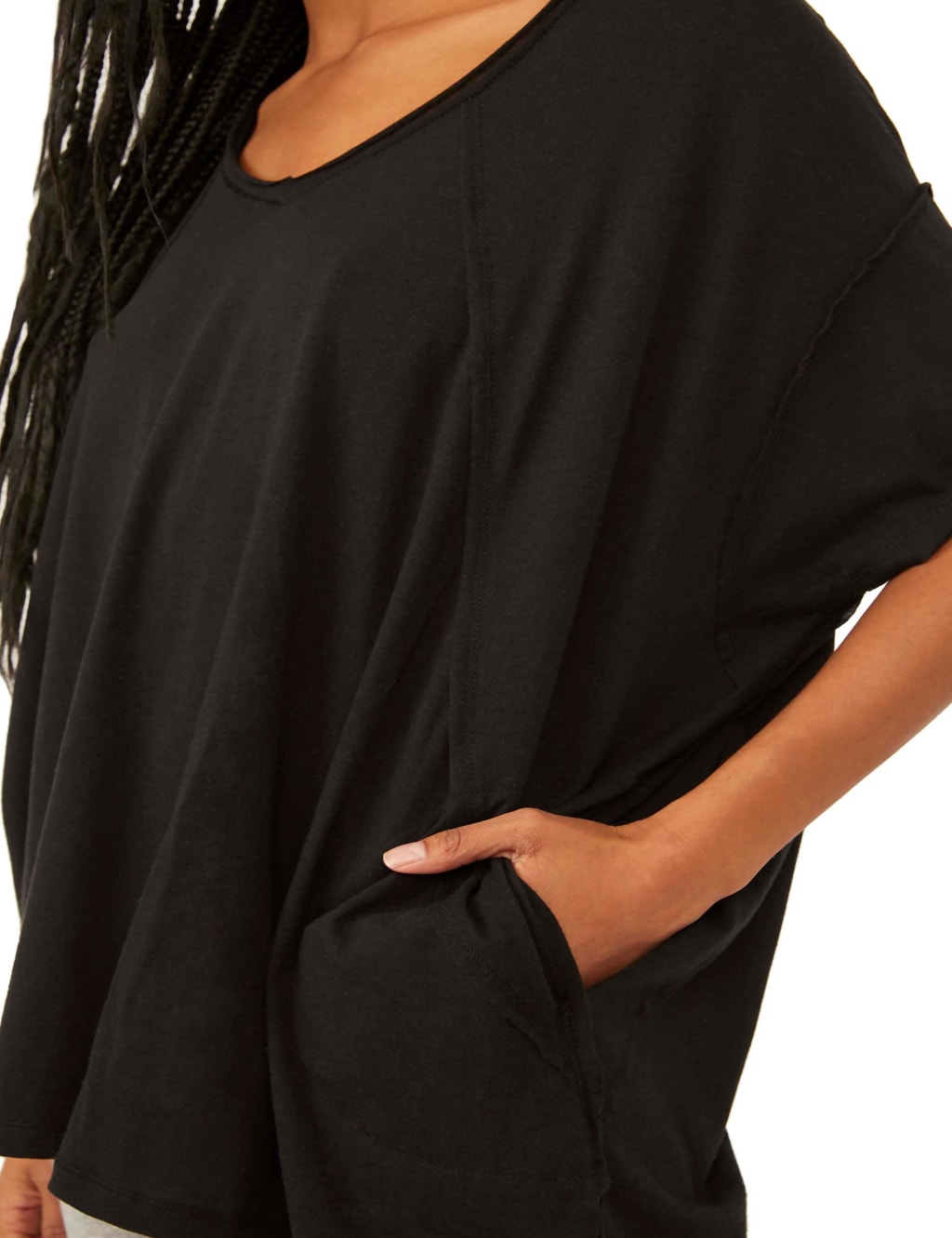 City Vibes Cotton Blend V-Neck T-Shirt image 3