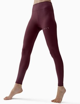 Born Womens Naia High Waisted Leggings - M - Cherry Red, Cherry Red