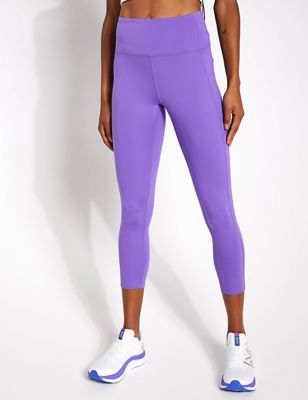 Girlfriend Collective Womens Pocket High Waisted 7/8 Leggings - XS - Purple, Purple