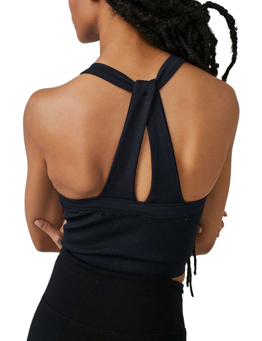 Serendipity Rib Knitted Twist Back Crop Top image 2