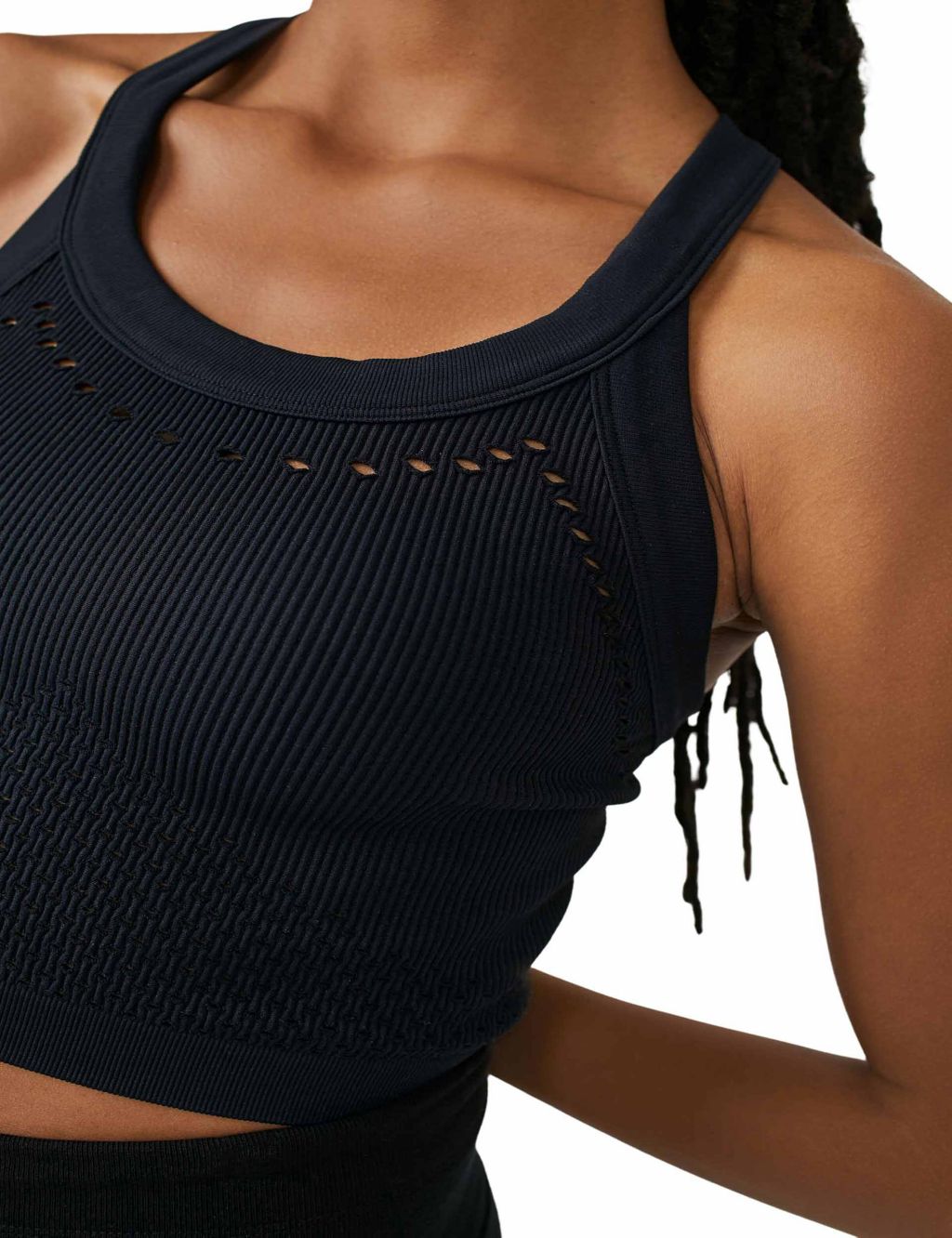 Serendipity Rib Knitted Twist Back Crop Top image 3